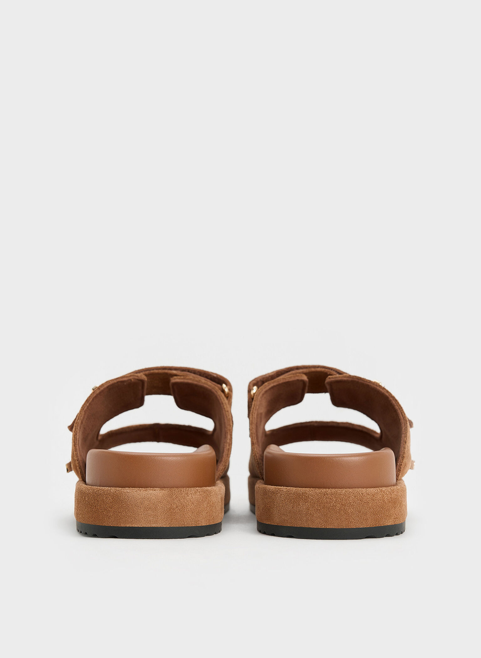 Kori Suede Slide Sandals, Cognac, hi-res