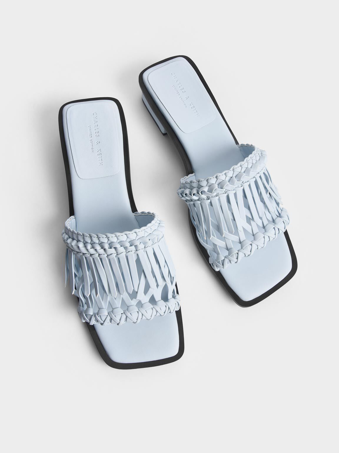 Fringe Sandals, Mint Blue, hi-res