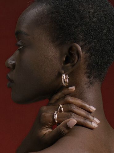Reverie Crystal Dome Ring, Rose Gold, hi-res