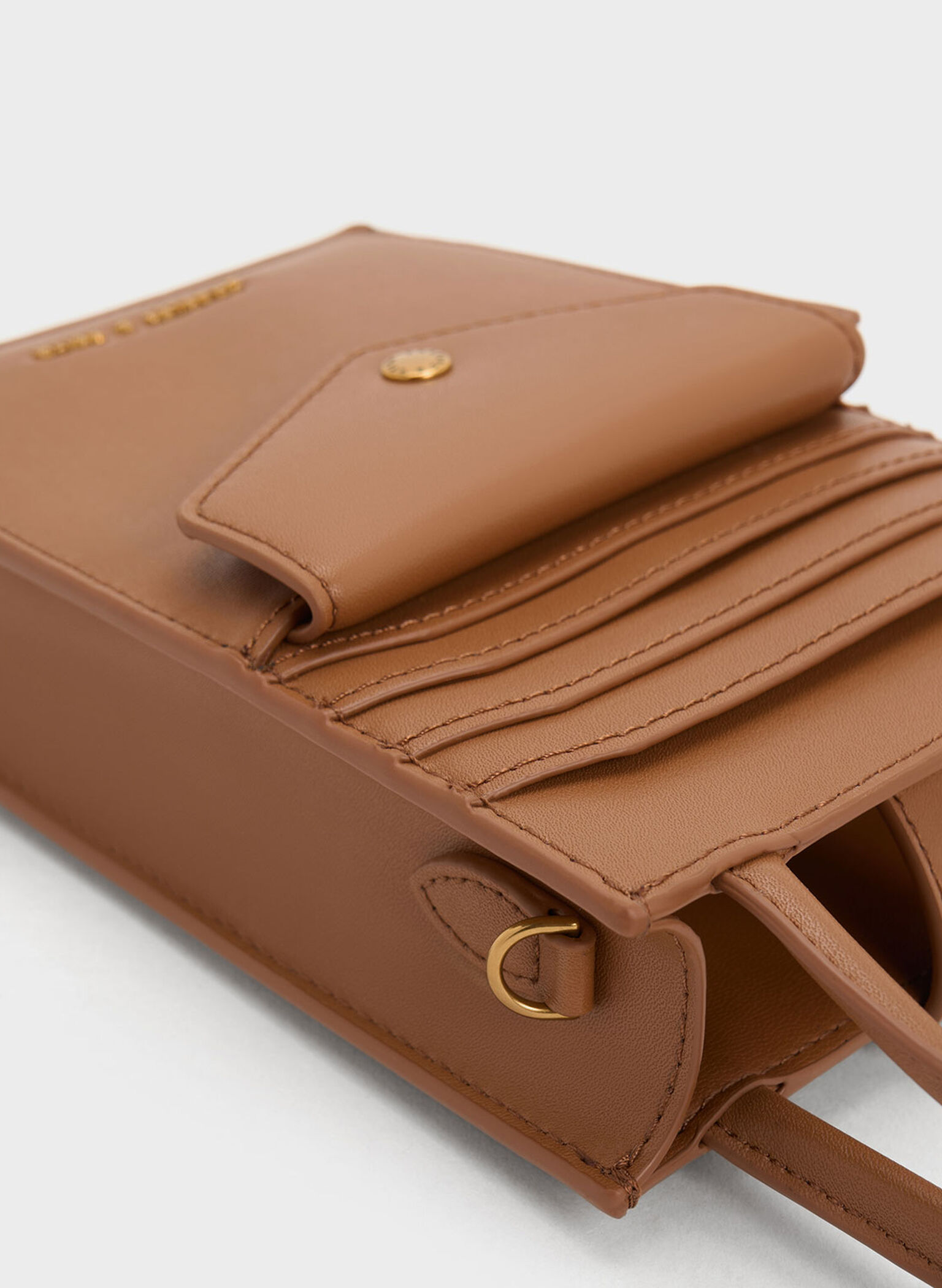 Este Belted Printed Phone Pouch, Chocolate, hi-res