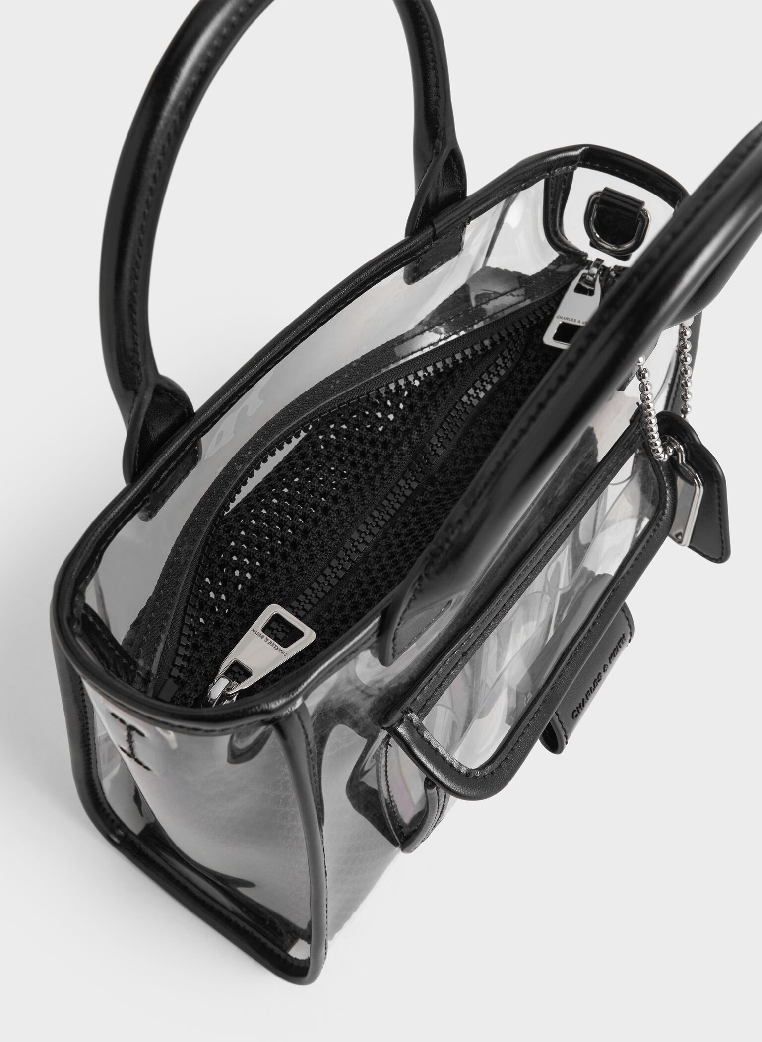 Noah See-Through Mesh Tote Bag, Clear, hi-res