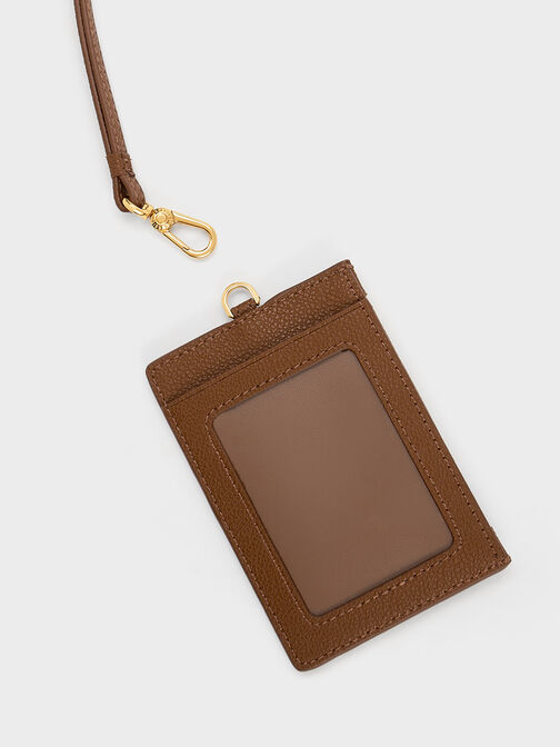 Twilia Side-Zip Card Holder, Chocolate, hi-res