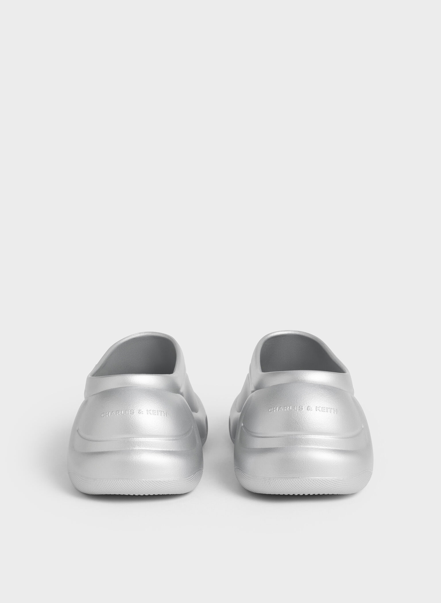 Eva Sculptural Platform Sandals, Silver, hi-res