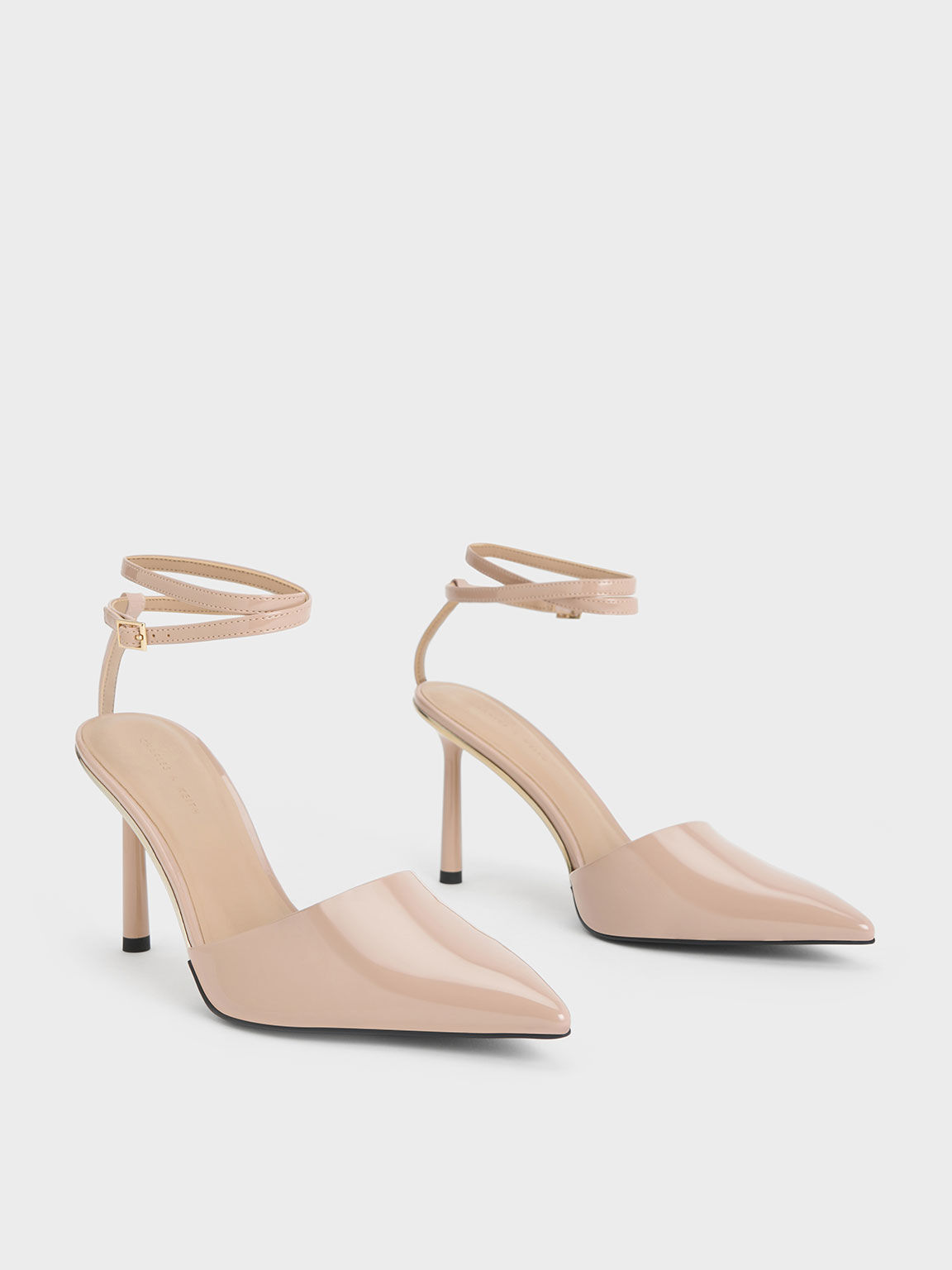 Three strap nude heels clearance