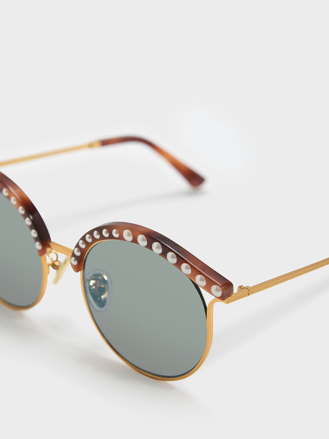 Embellished Sunglasses, T. Shell, hi-res