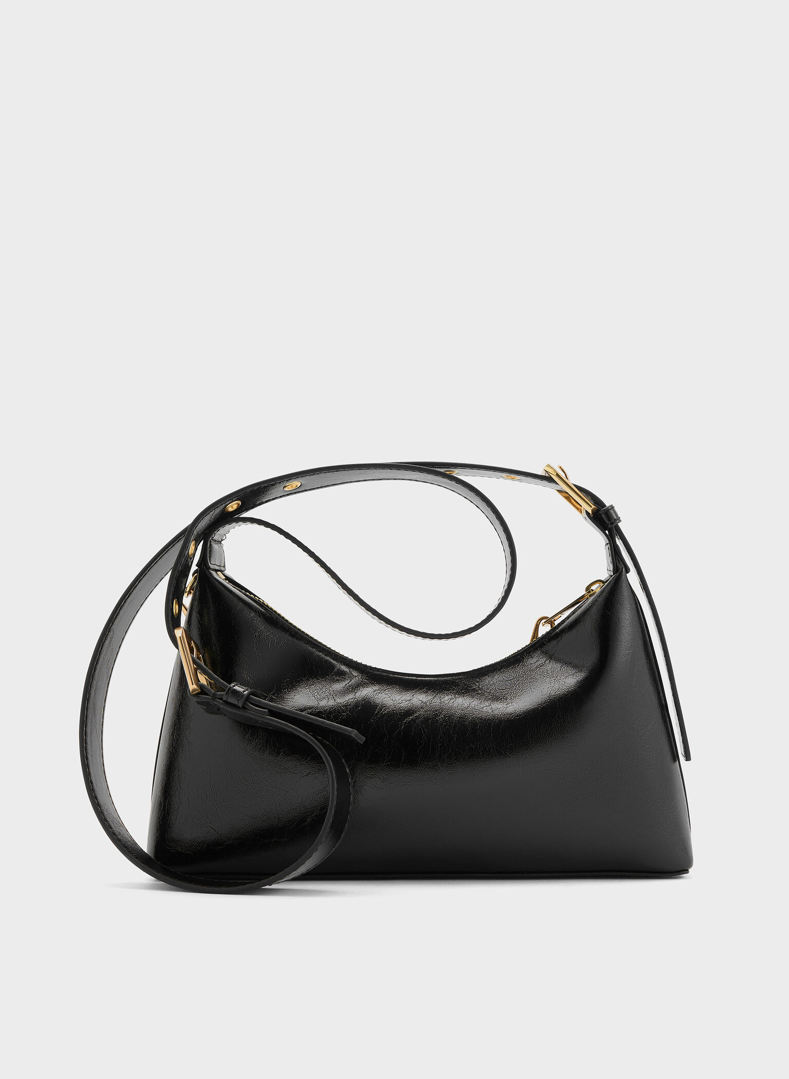 Atwood Chain-Embellished Shoulder Bag, Black, hi-res
