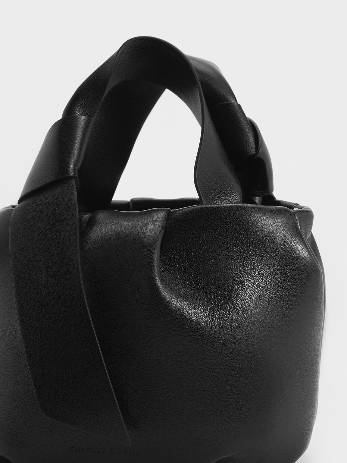 Toni Knotted Ruched Bag Noir