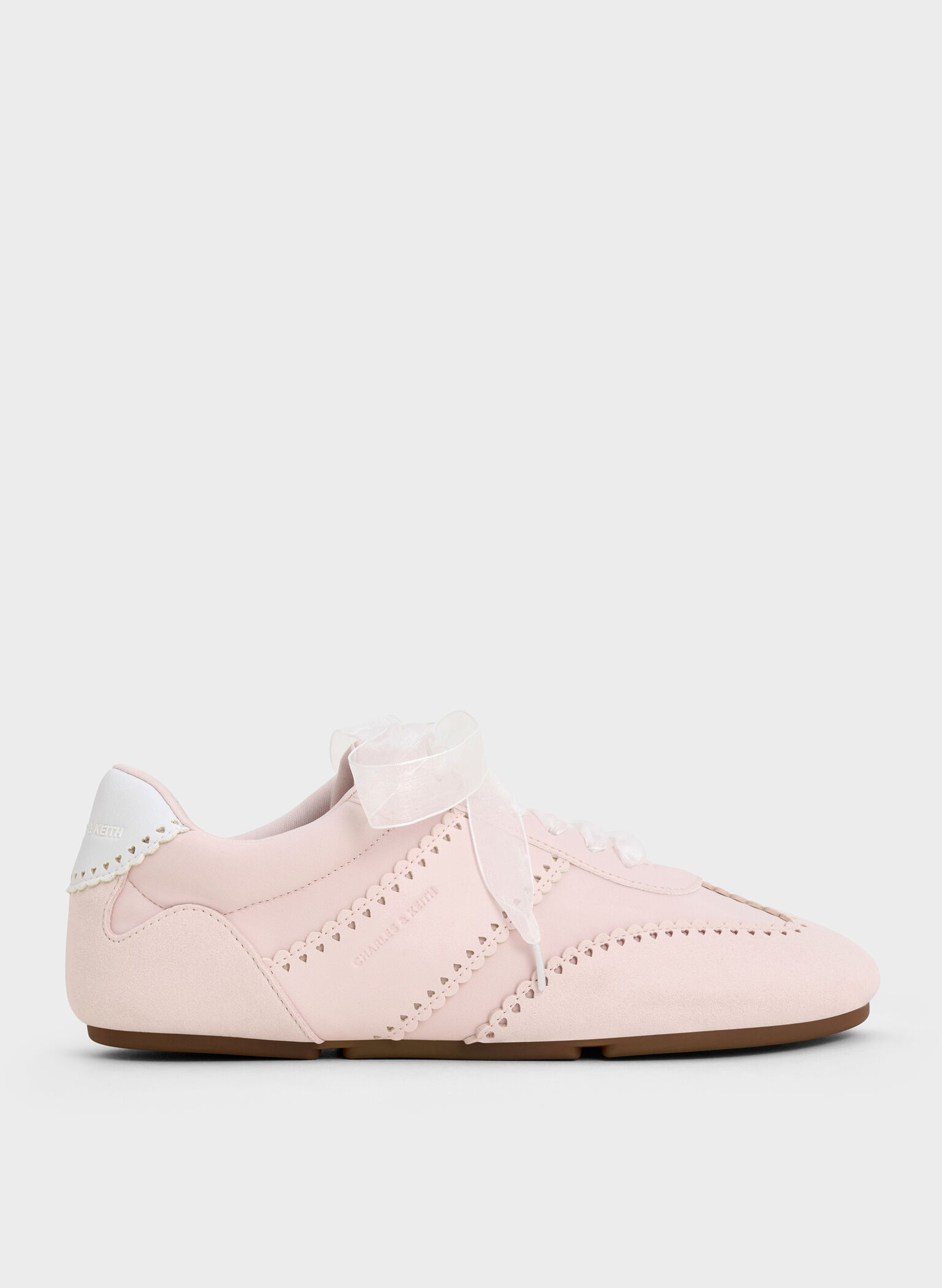 Cece Heart Sheer-Lace Sneakers, Light Pink, hi-res