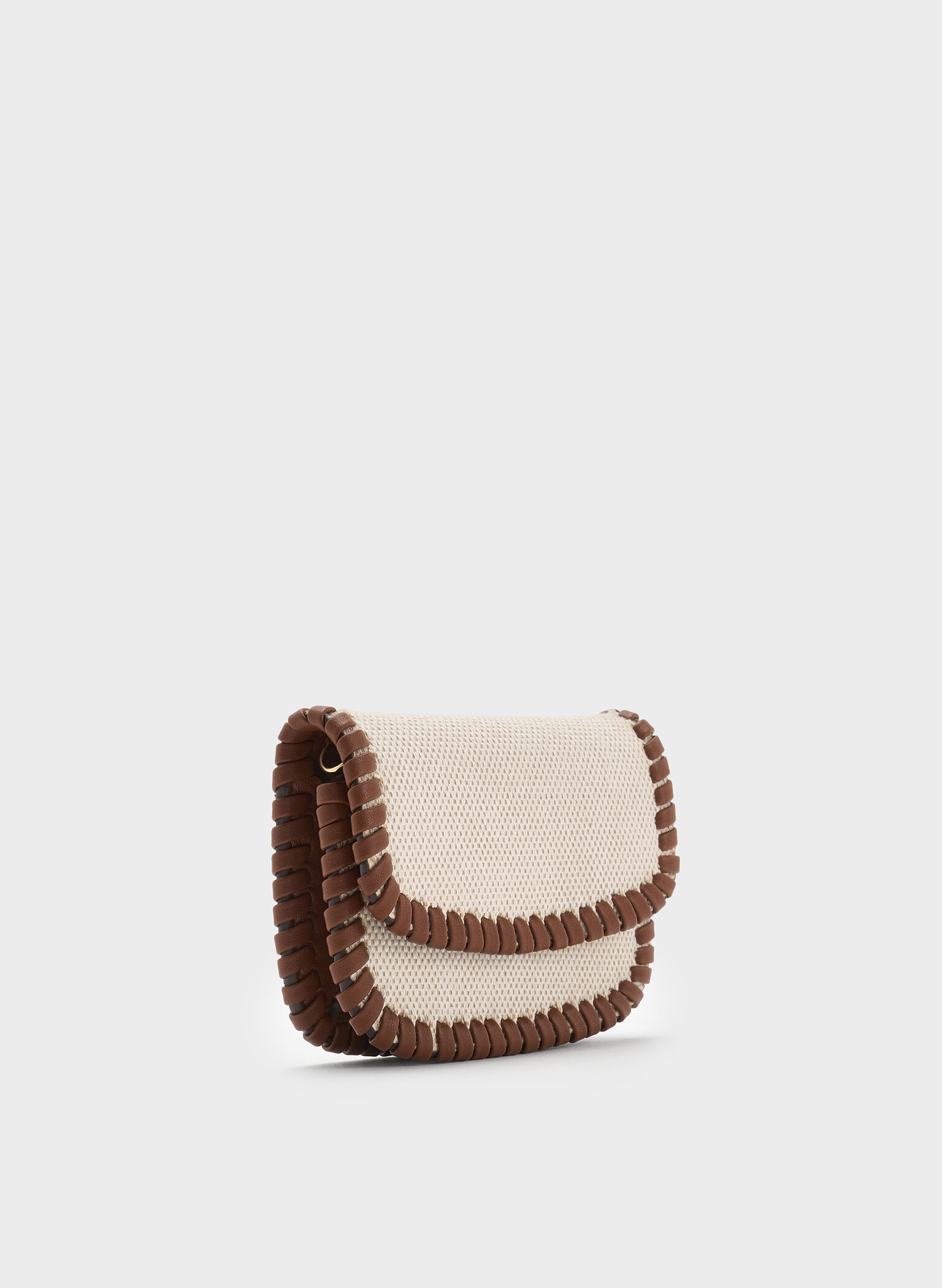 Blume Canvas Braided Chain-Handle Wallet, Taupe Canvas, hi-res