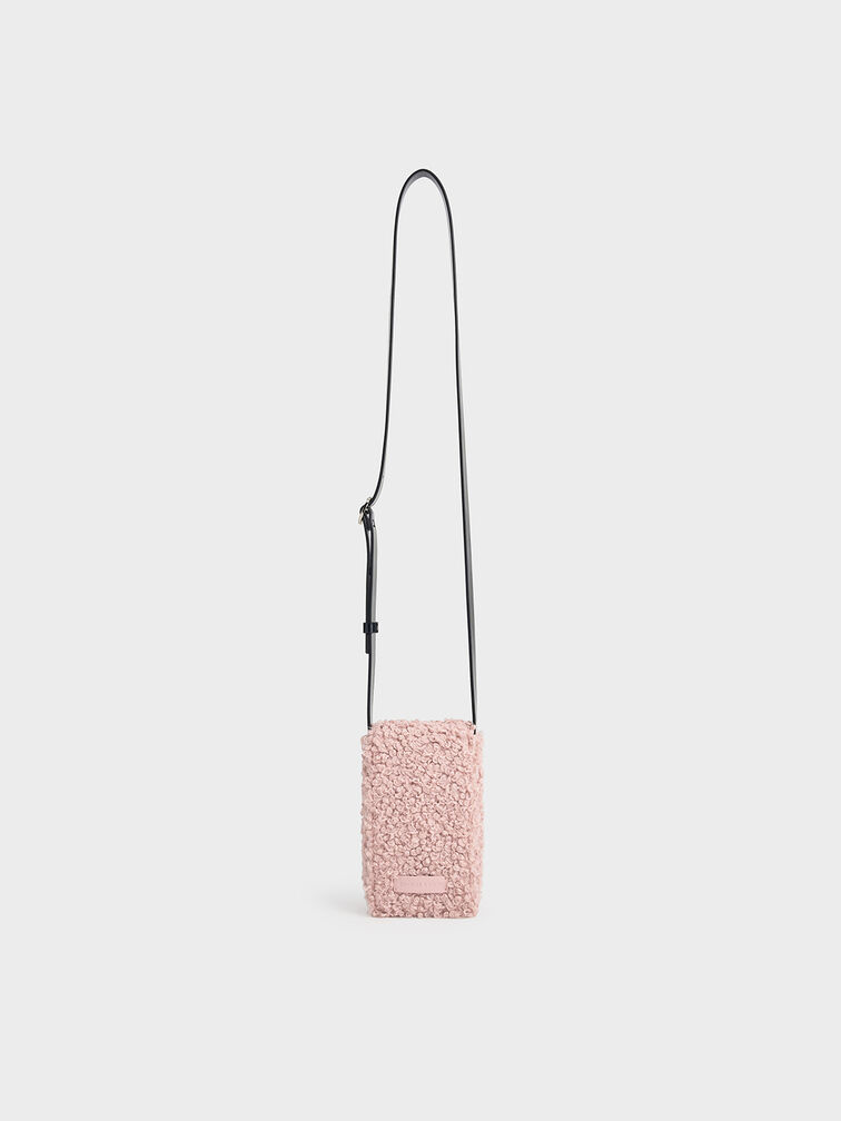 Furry Mini Bag, Pink, hi-res