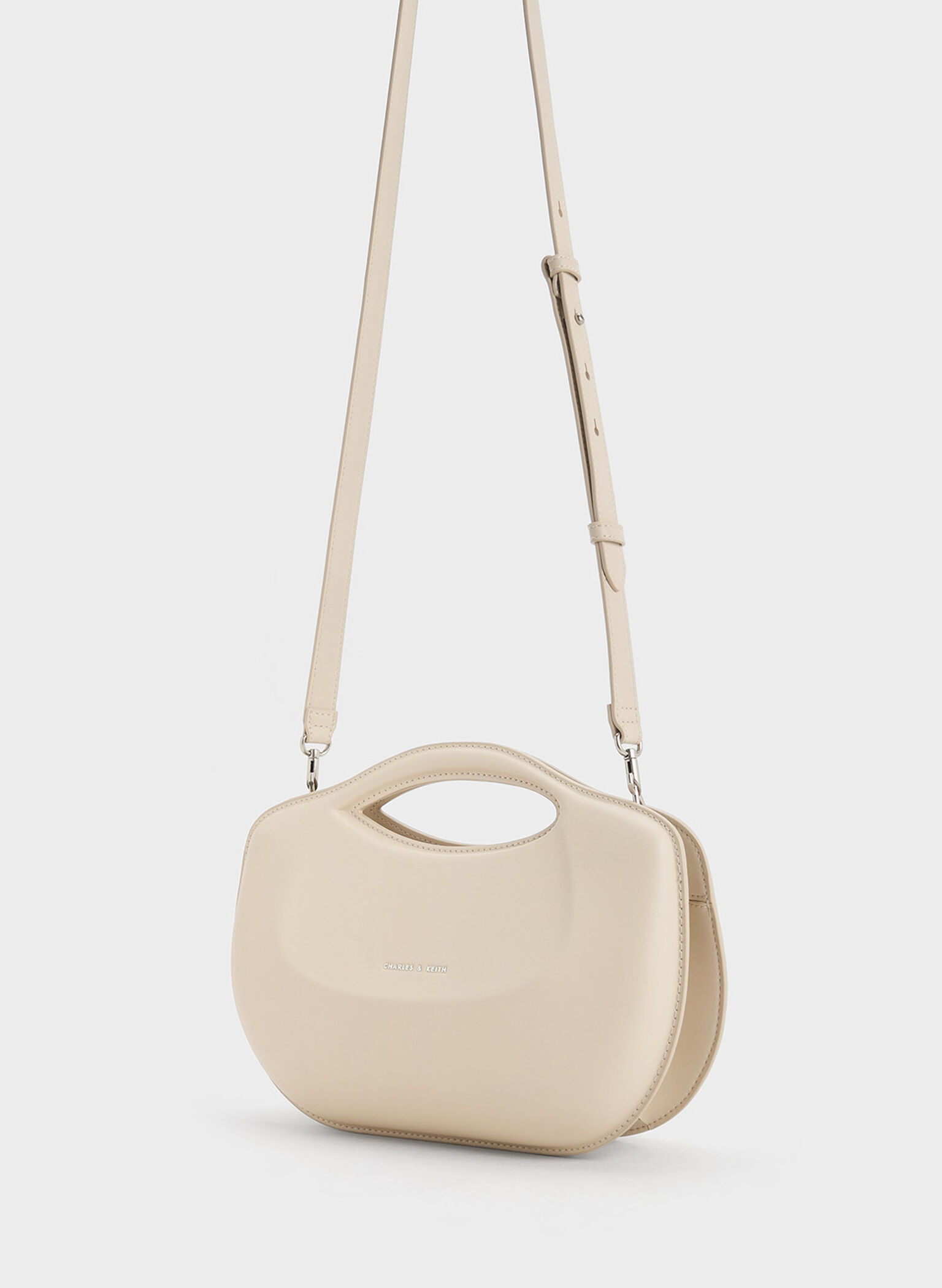 Cocoon Curved Handle Bag, Beige, hi-res