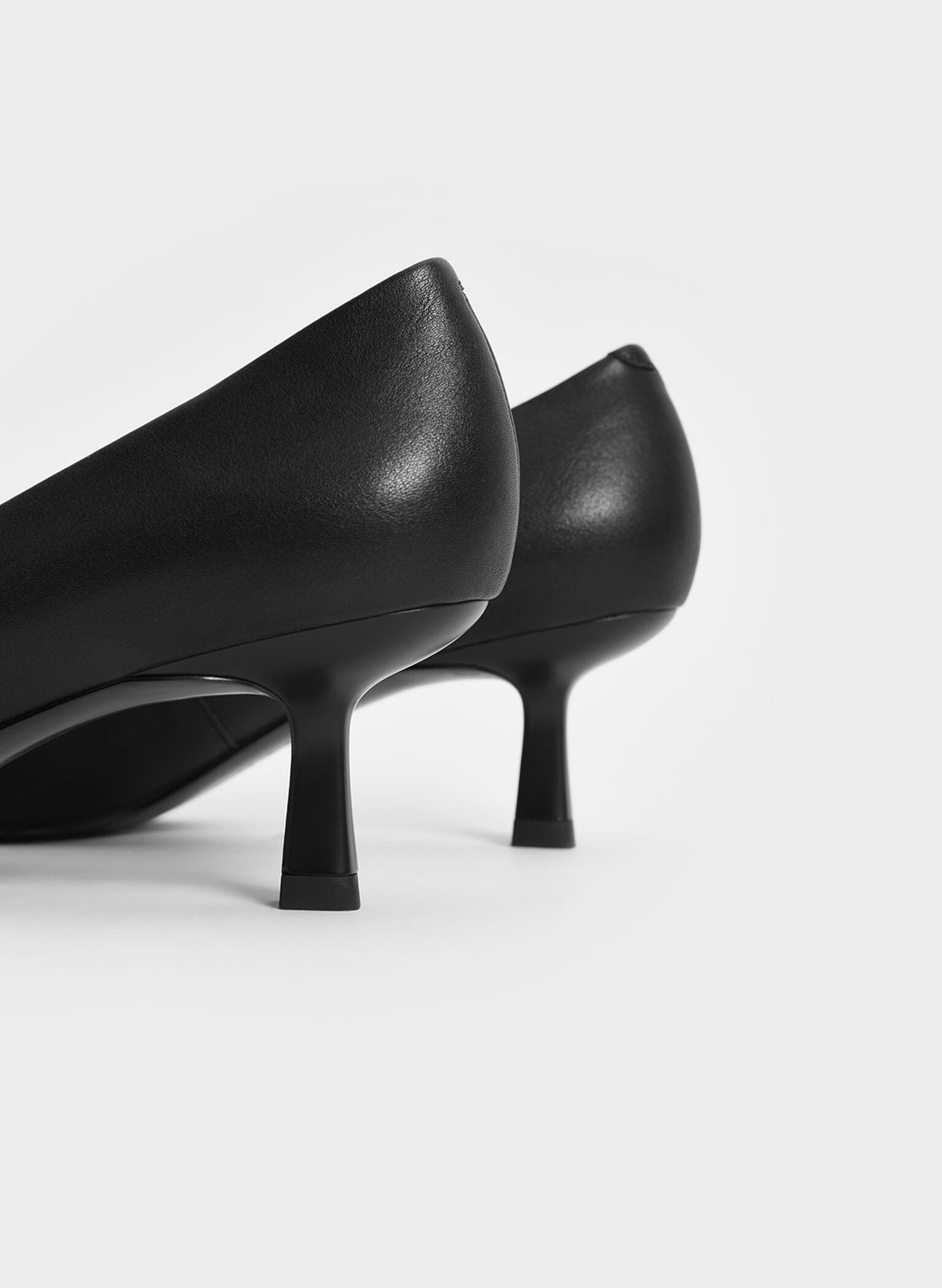 Emmy Pointed Kitten Heel Pumps, Black, hi-res