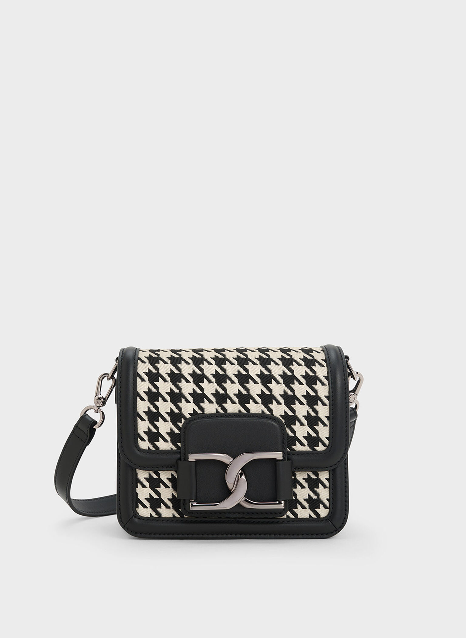 Gabine Houndstooth Leather Crossbody Bag, Multi, hi-res