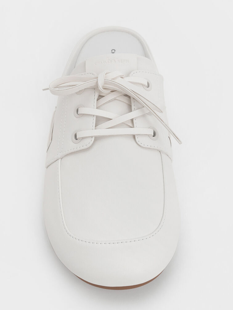 Slip-On Boat Shoes, White, hi-res