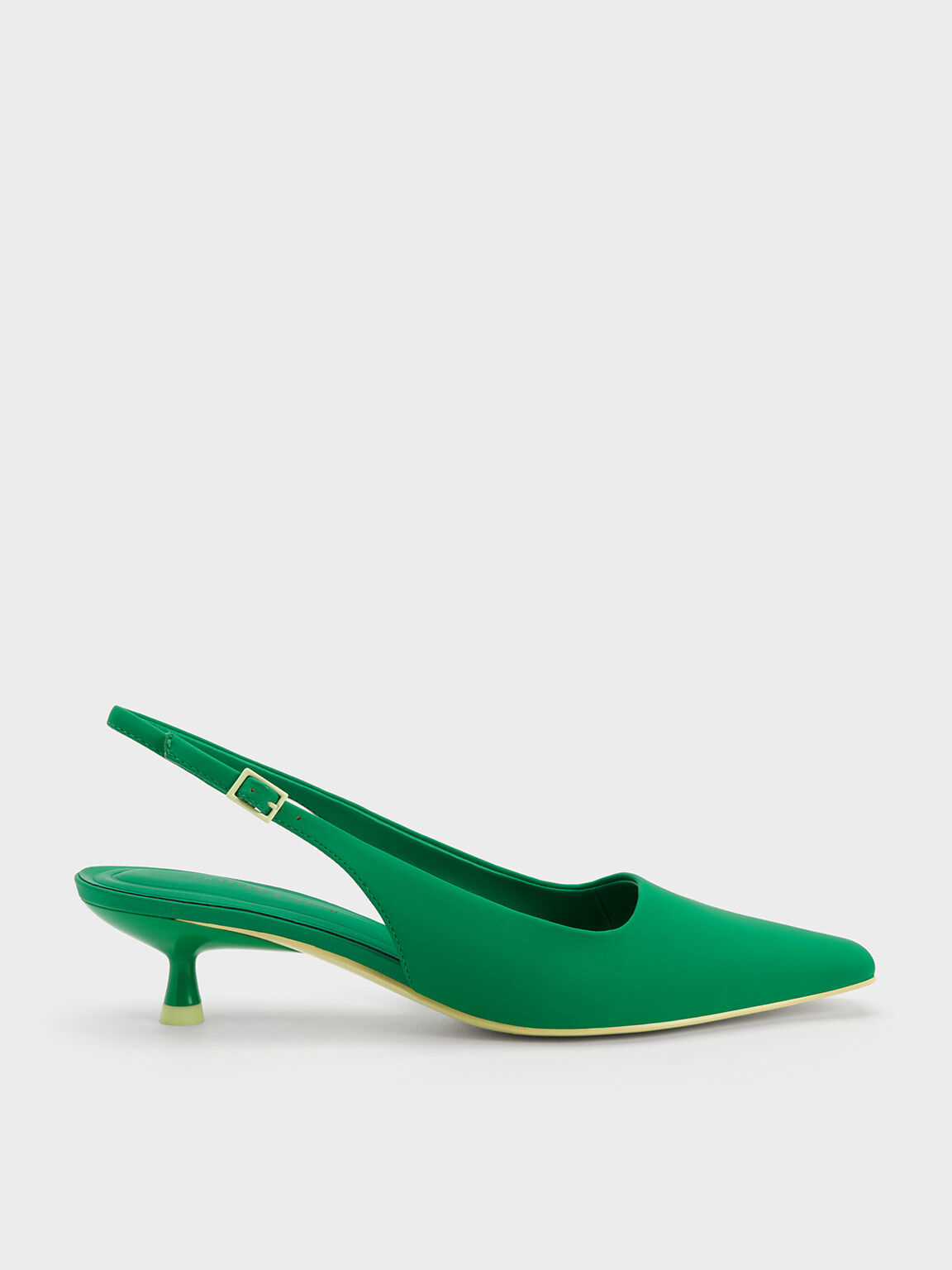 Green outlet kitten heels