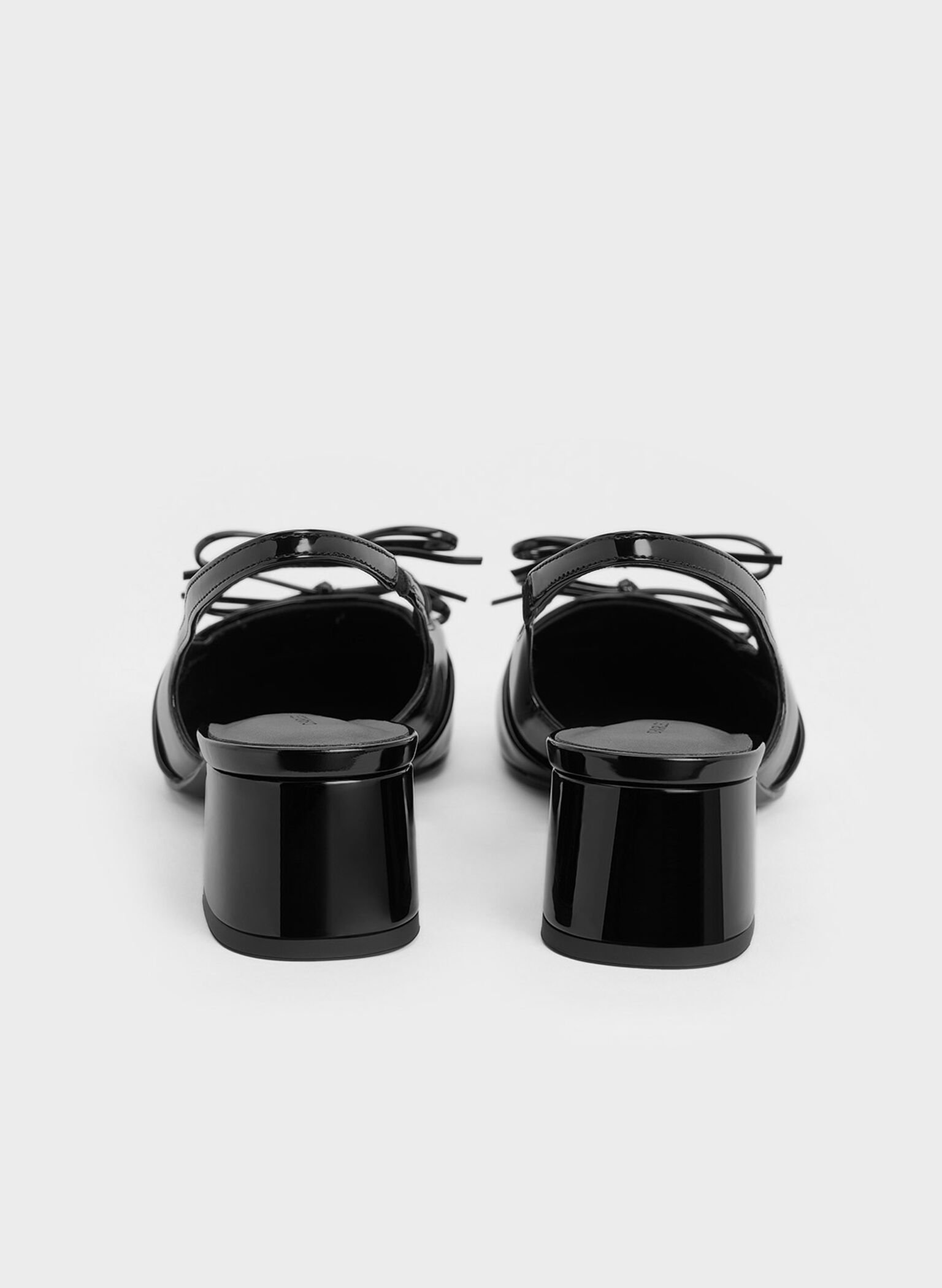 Dorri Double-Bow Slingback Pumps, Black Patent, hi-res