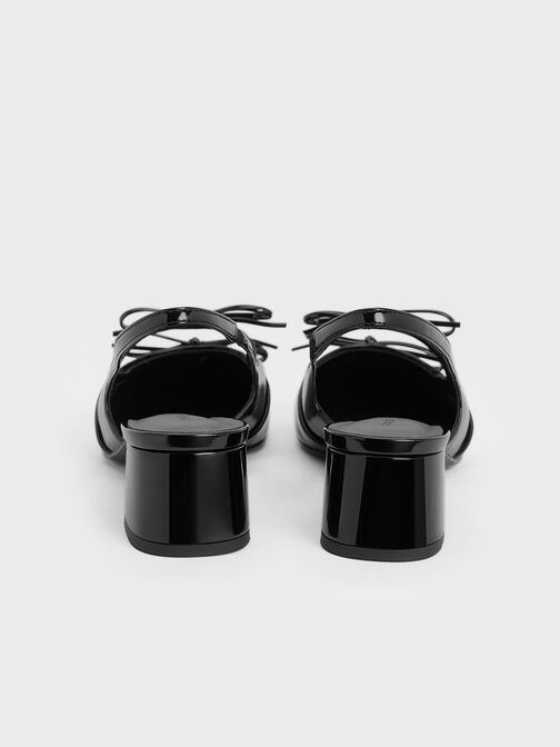 Dorri Double-Bow Slingback Pumps, Black Patent, hi-res