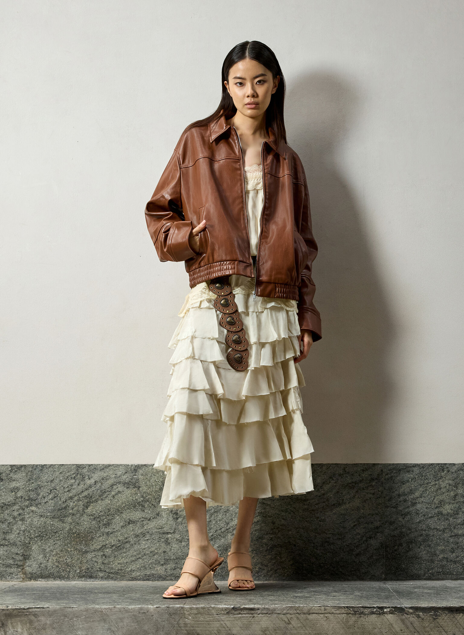 Mesh Sculptural-Heel Wedges, Nude, hi-res