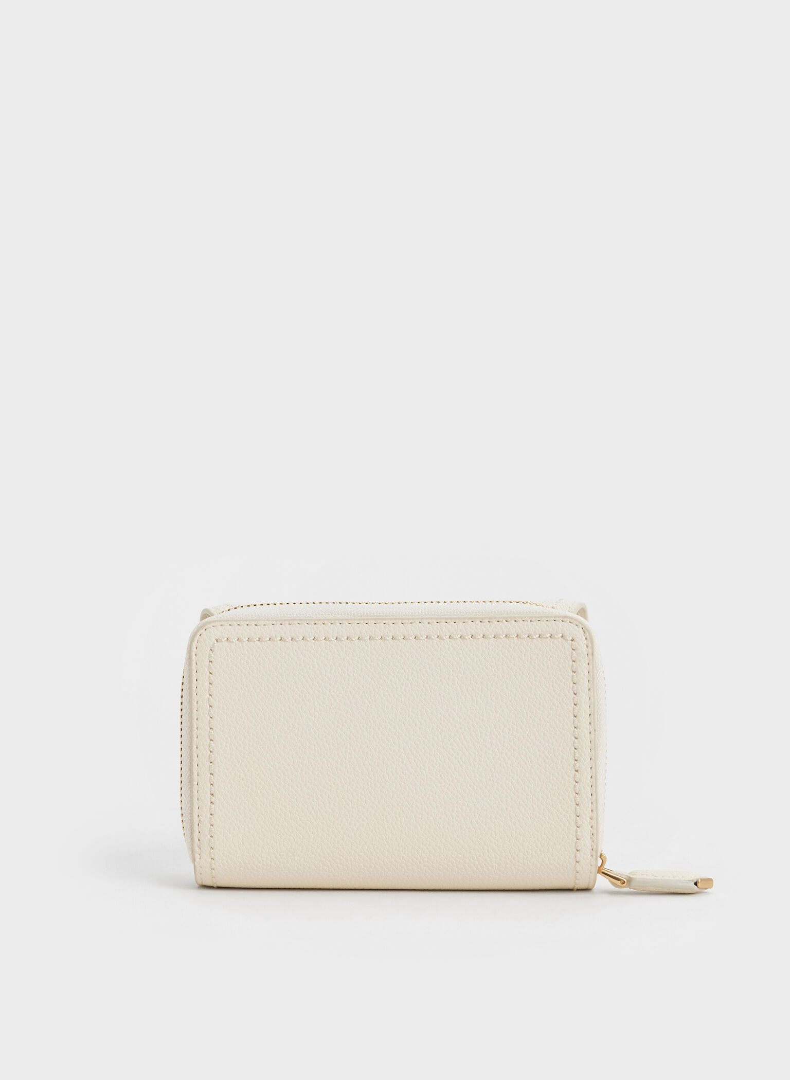 Stitch Trim Envelope Wallet, Cream, hi-res