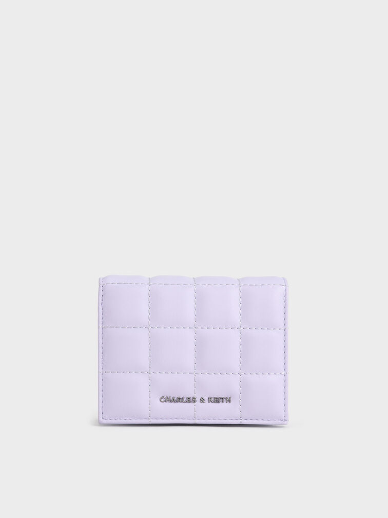 Cassia Quilted Chain-Handle Mini Wallet, Lilac, hi-res