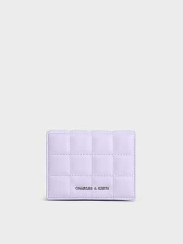 Cassia Quilted Chain-Handle Mini Wallet, Lilac, hi-res