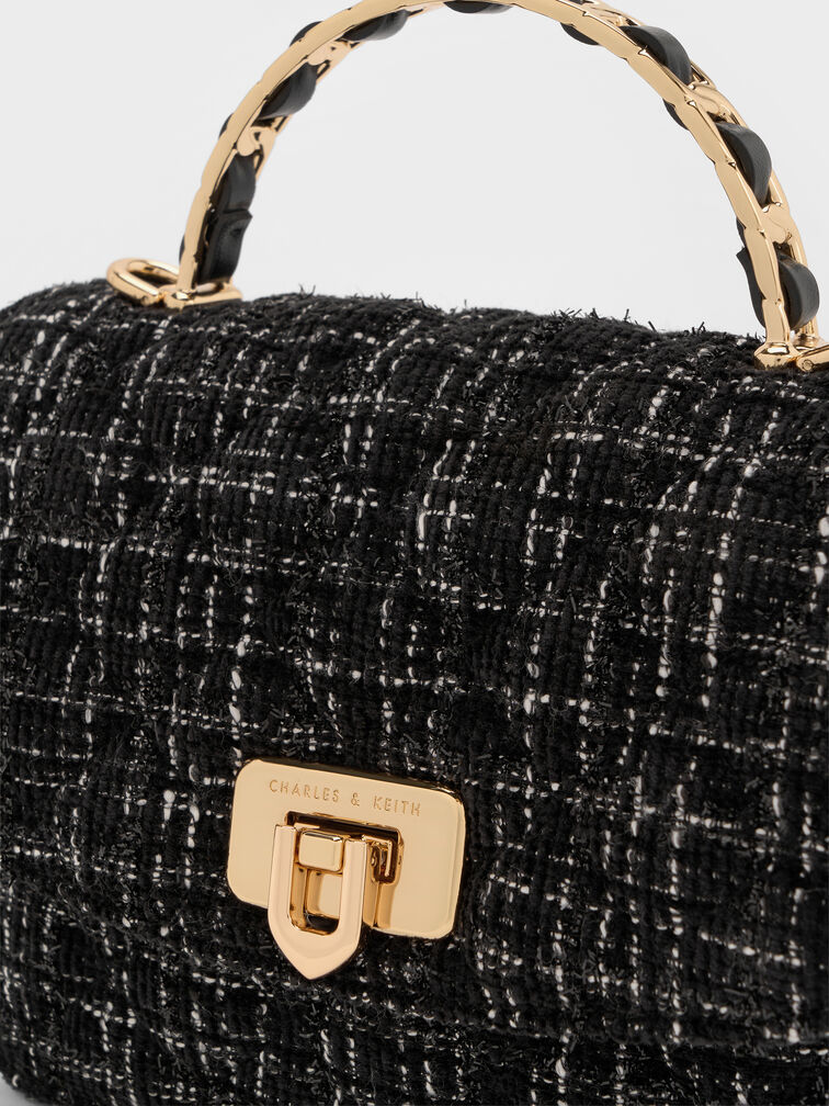 Cressida Tweed Quilted Top Handle Bag, , hi-res