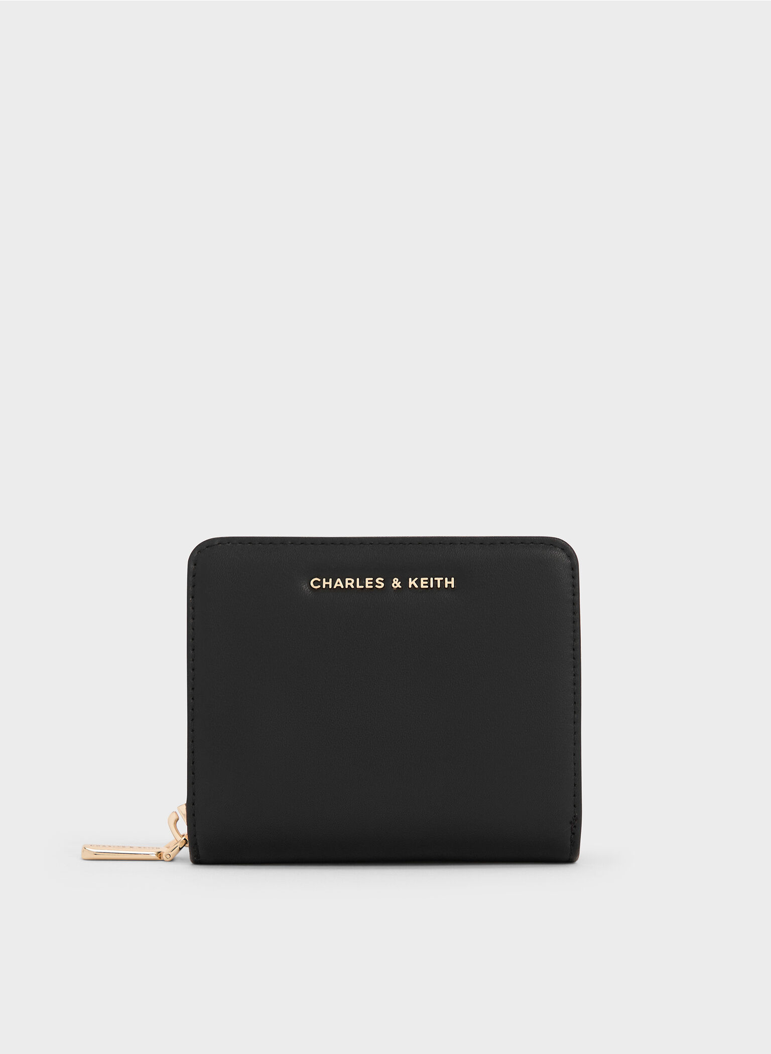 Finley Zip-Around Small Wallet, Black, hi-res