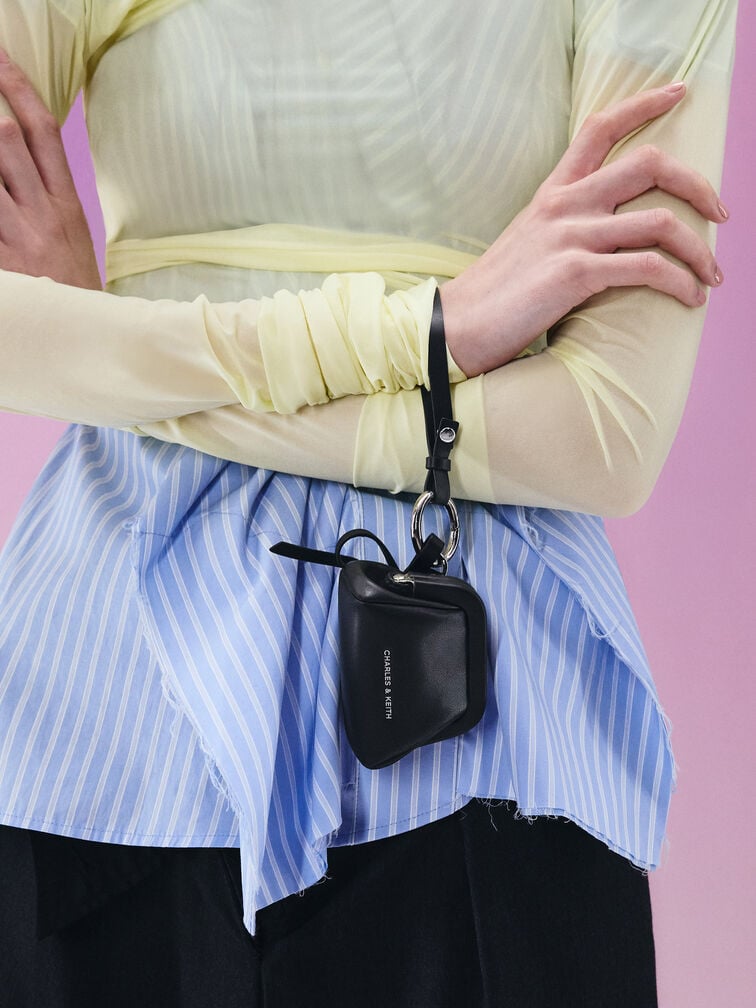 Bow Micro Bag Charm, Noir, hi-res