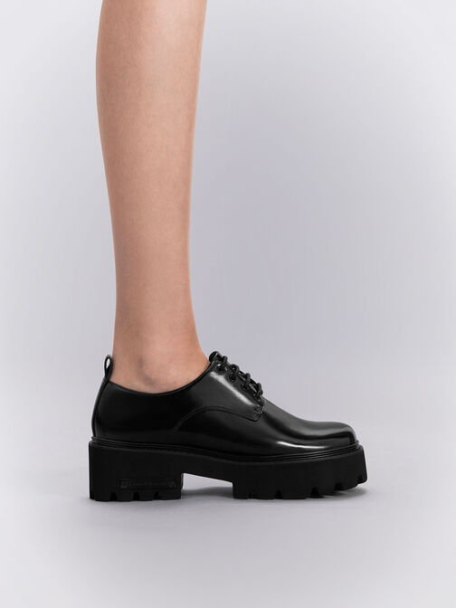 Imogen Chunky Oxfords, Black Box, hi-res