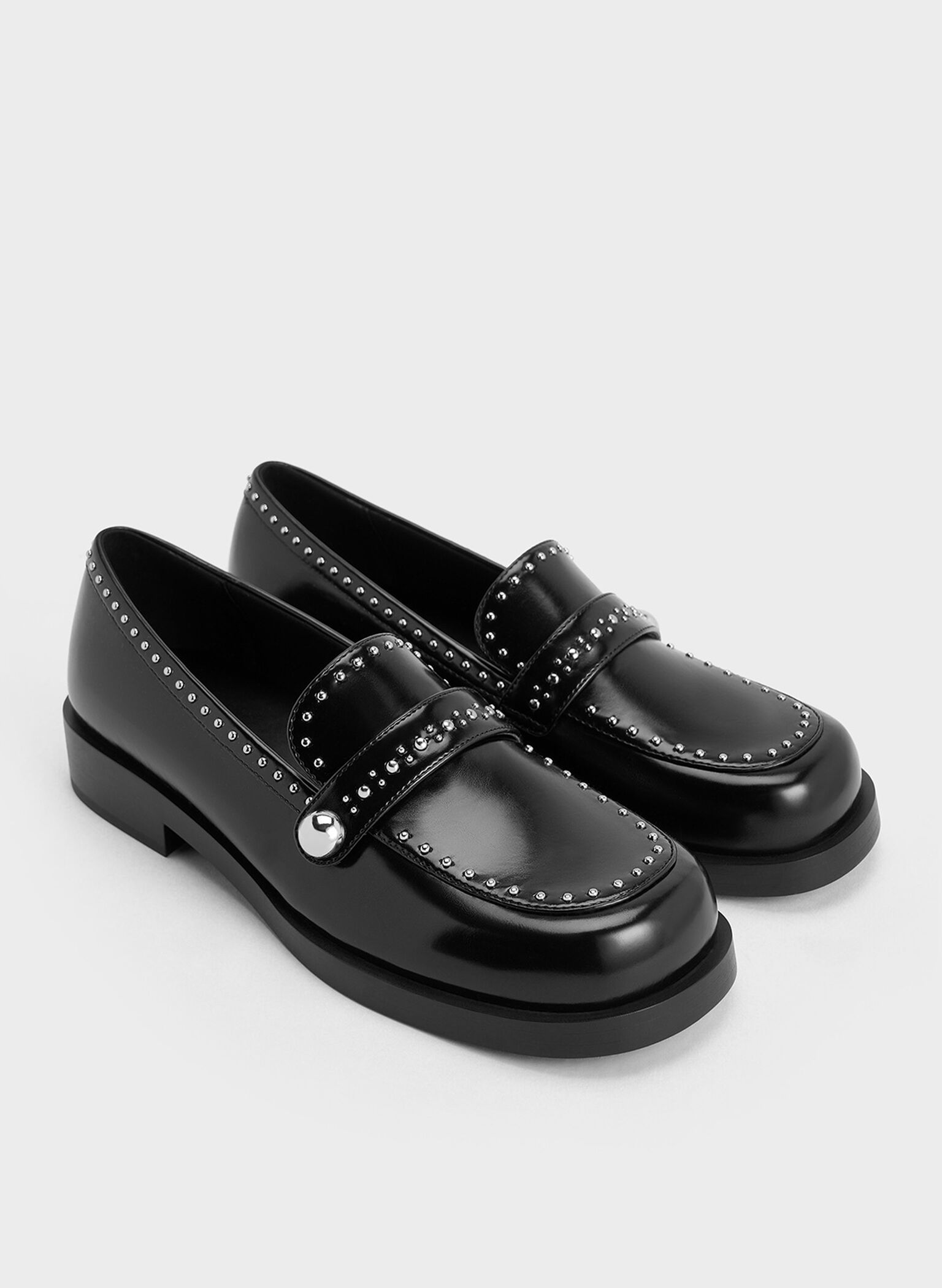 Studded Loafers, Black Box, hi-res