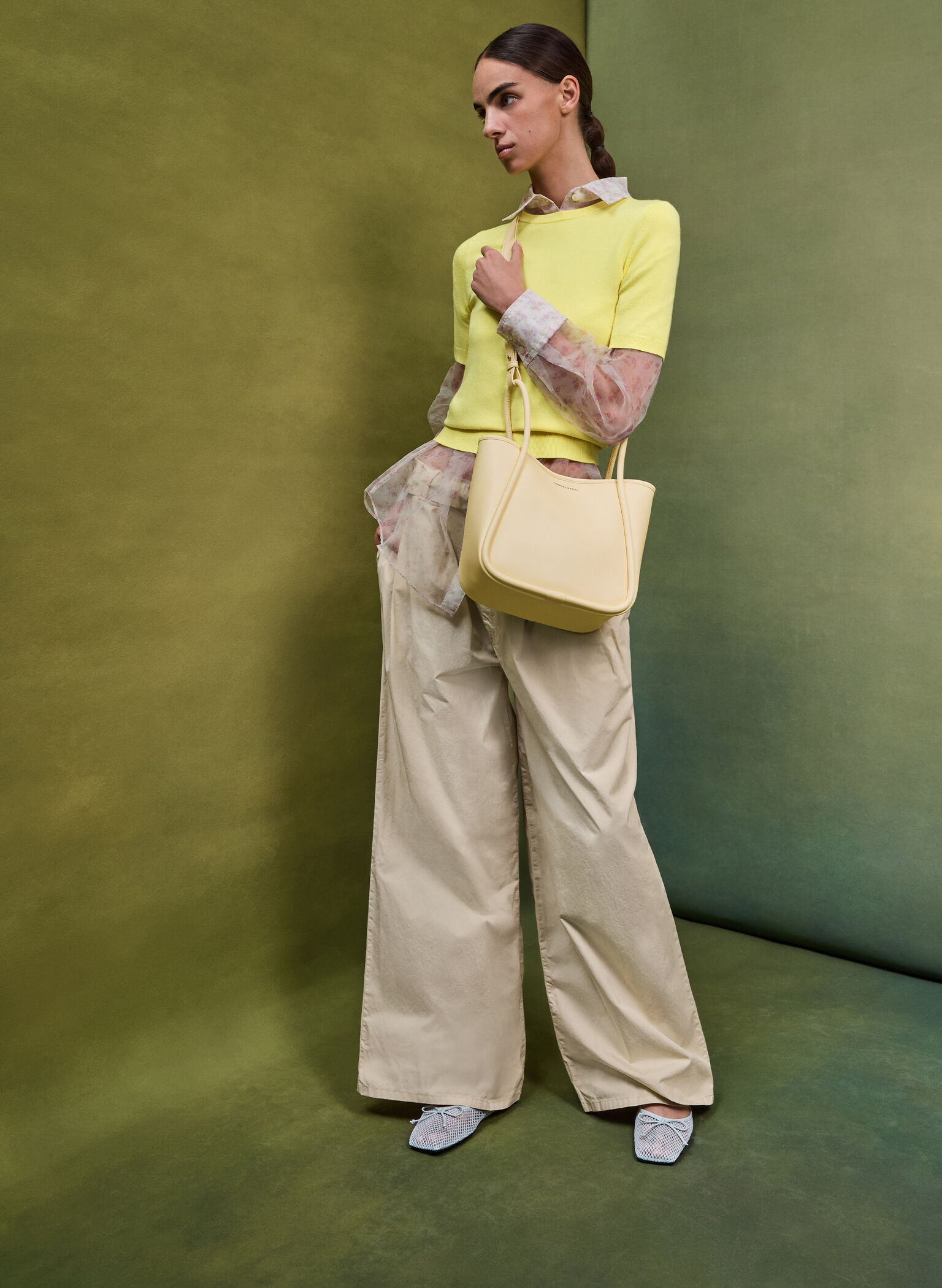 Mini Lyla Tubular Tote Bag, Butter Yellow, hi-res