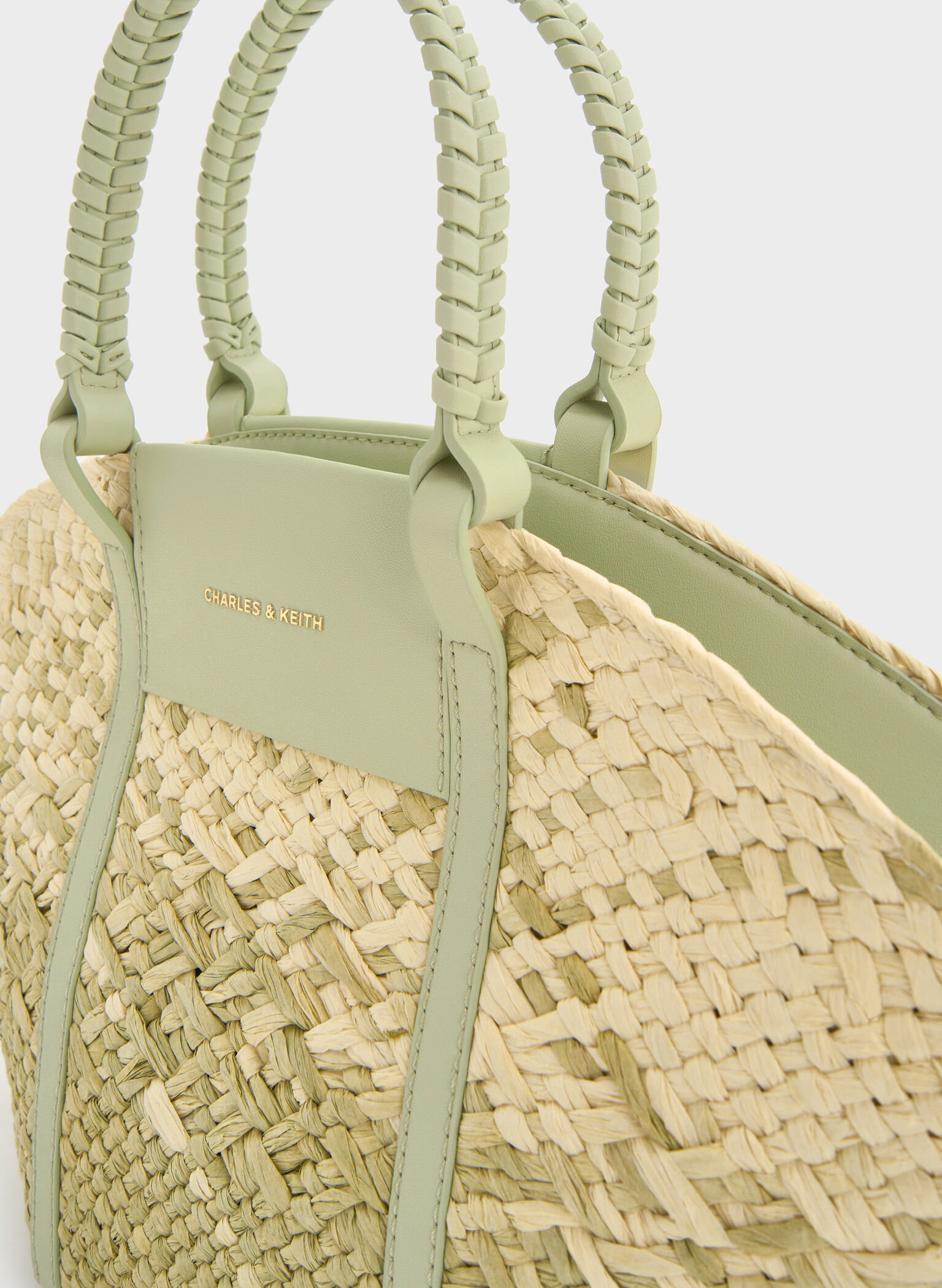 Shalia Raffia Basket Bag, Matcha Green, hi-res