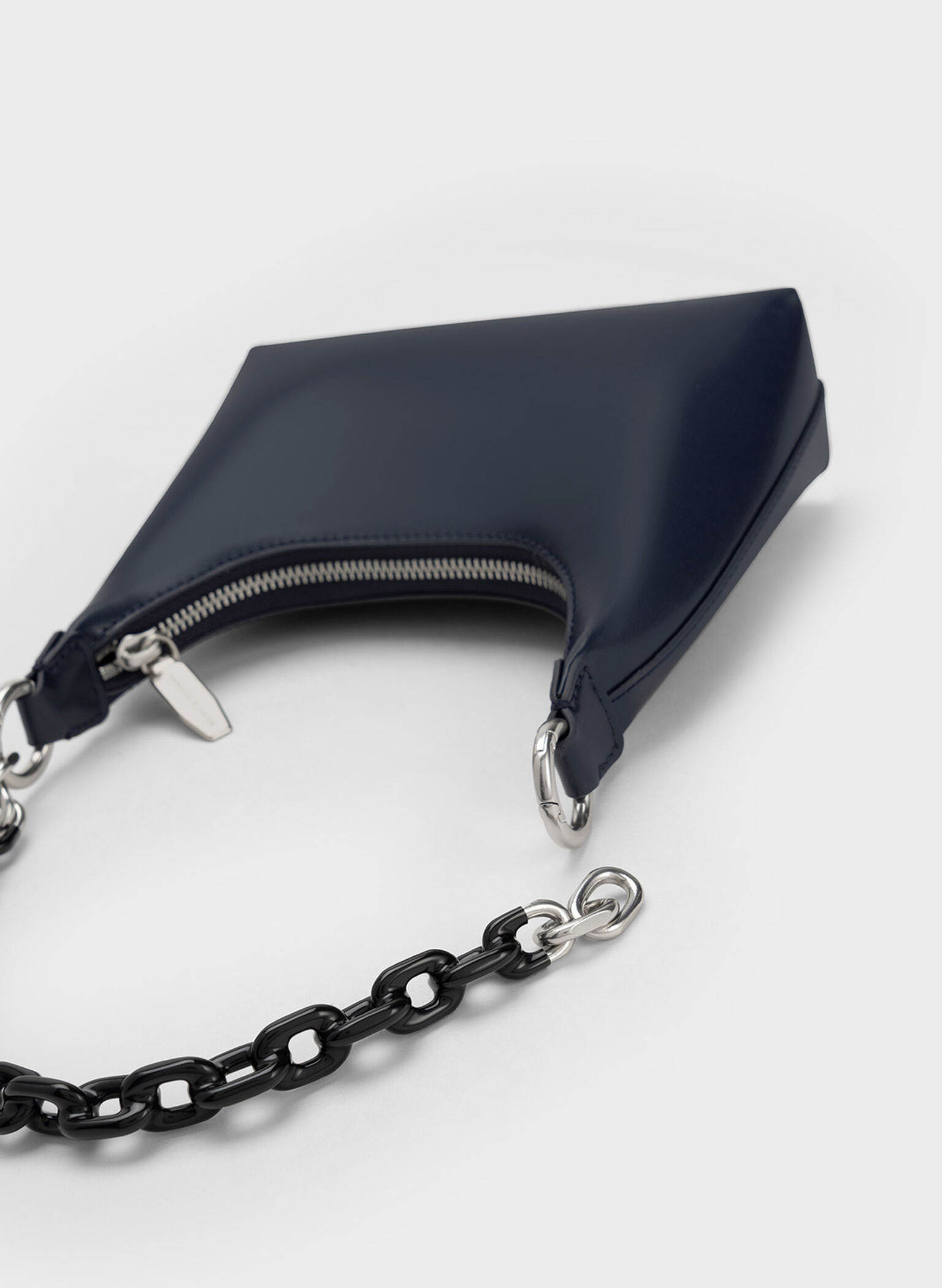 Koi Chain Handle Shoulder Bag, Navy, hi-res