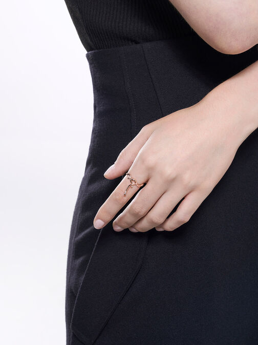 Allegro Sculptural Ring, Rose Gold, hi-res