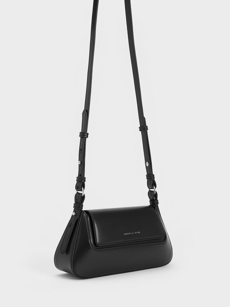 Olivia Trapeze Shoulder Bag, Noir, hi-res