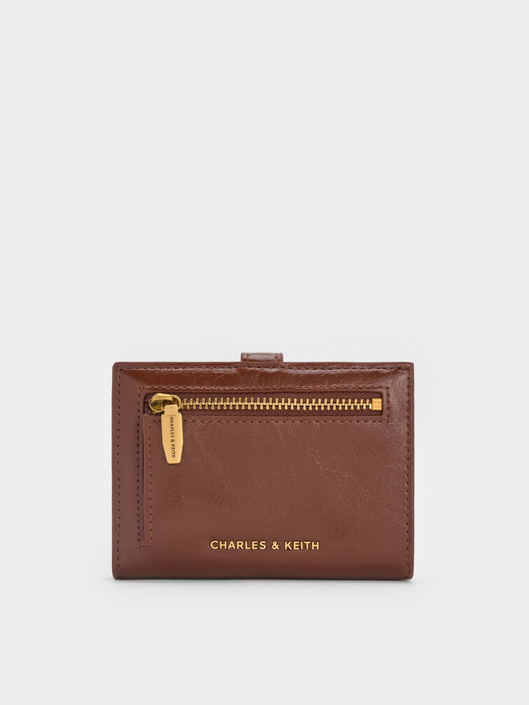 Bryna Belted Wallet, Dark Brown, hi-res