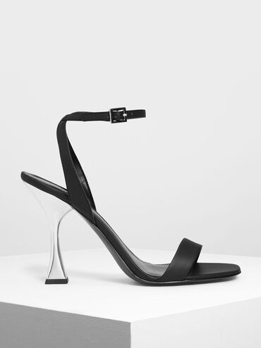 Sculptural Heels, Black, hi-res