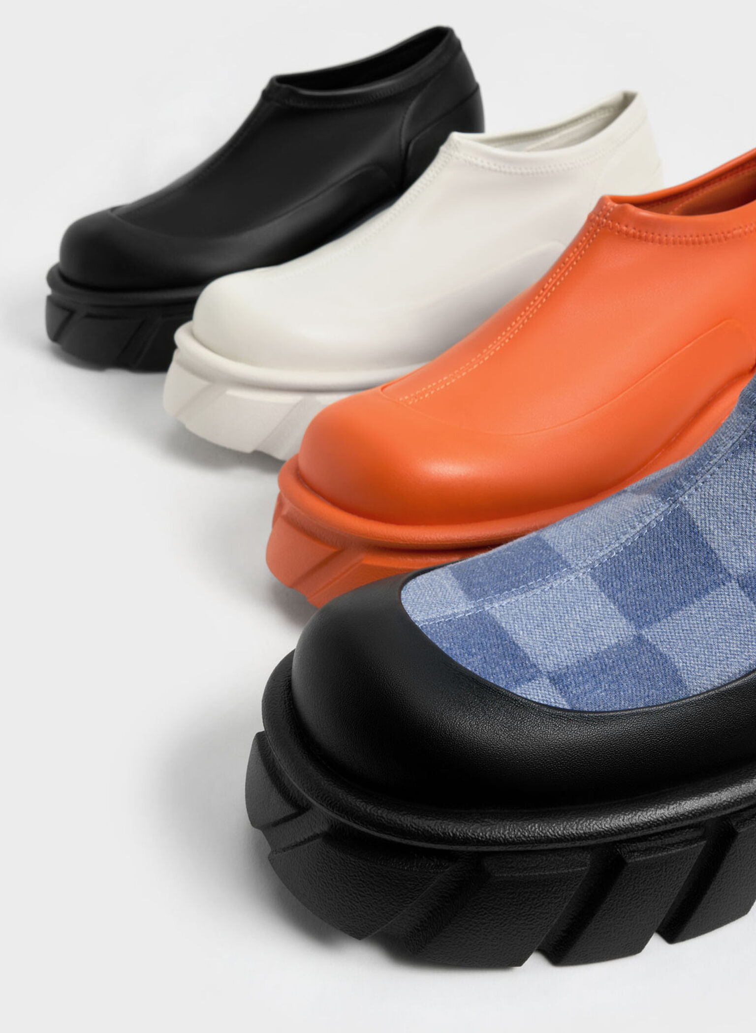 Aberdeen Checkered Denim Slip-On Sneakers, Multi, hi-res