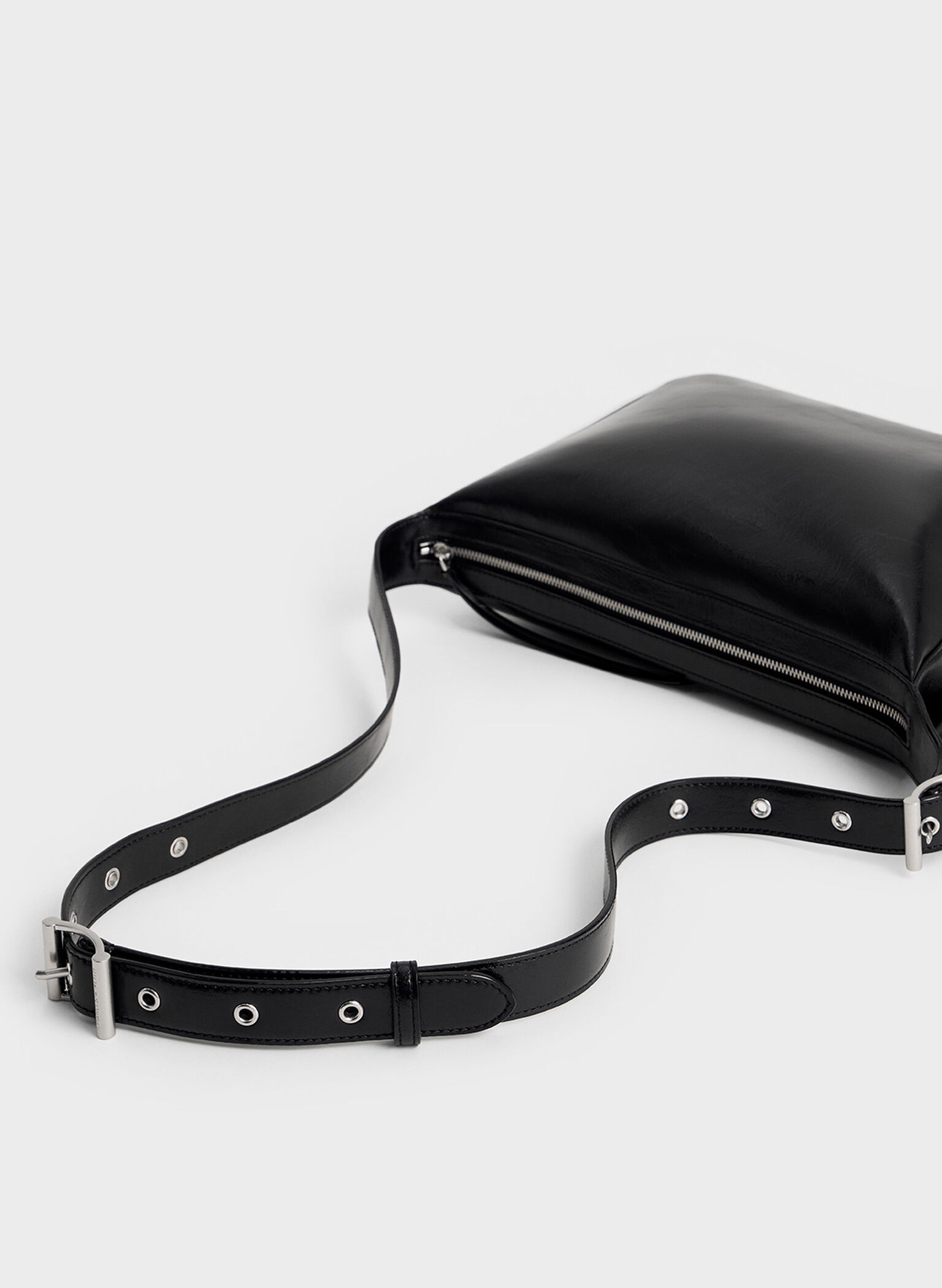 Xylia Hobo Bag, Noir, hi-res