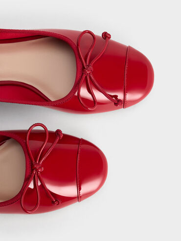Glennis Bow Ballet Flats, Red, hi-res