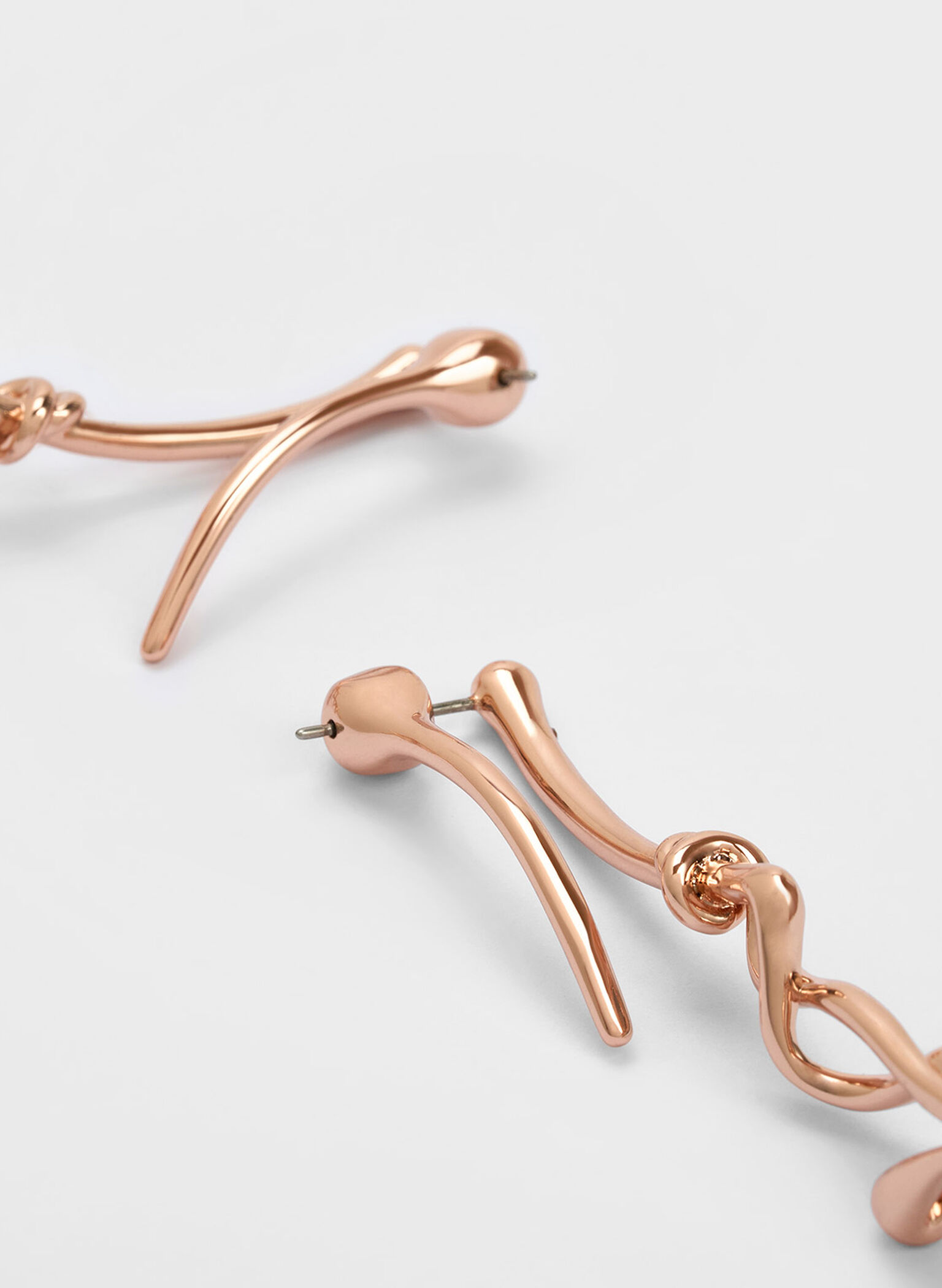 Allegro Sculptural Drop Earrings, Rose Gold, hi-res