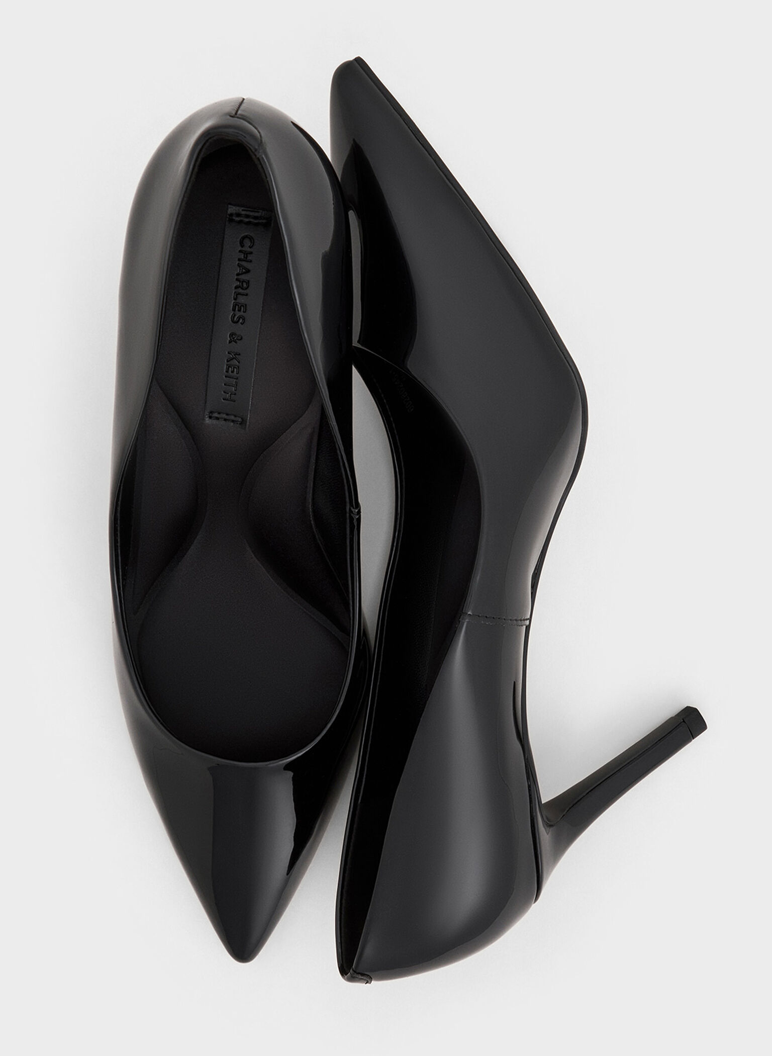 Emmy Patent Pointed-Toe Stiletto Pumps, Black Patent, hi-res