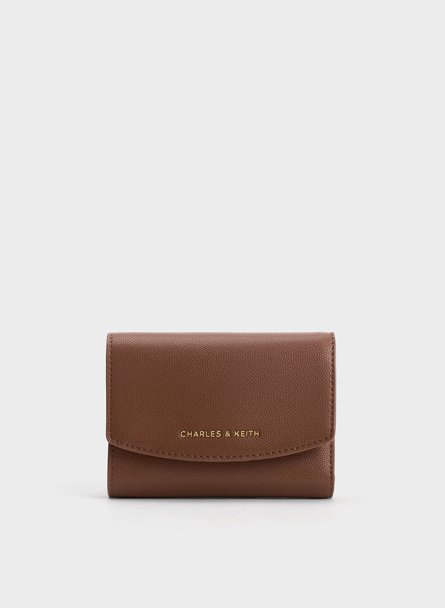 Briony Curved Flap Wallet, Chocolate, hi-res