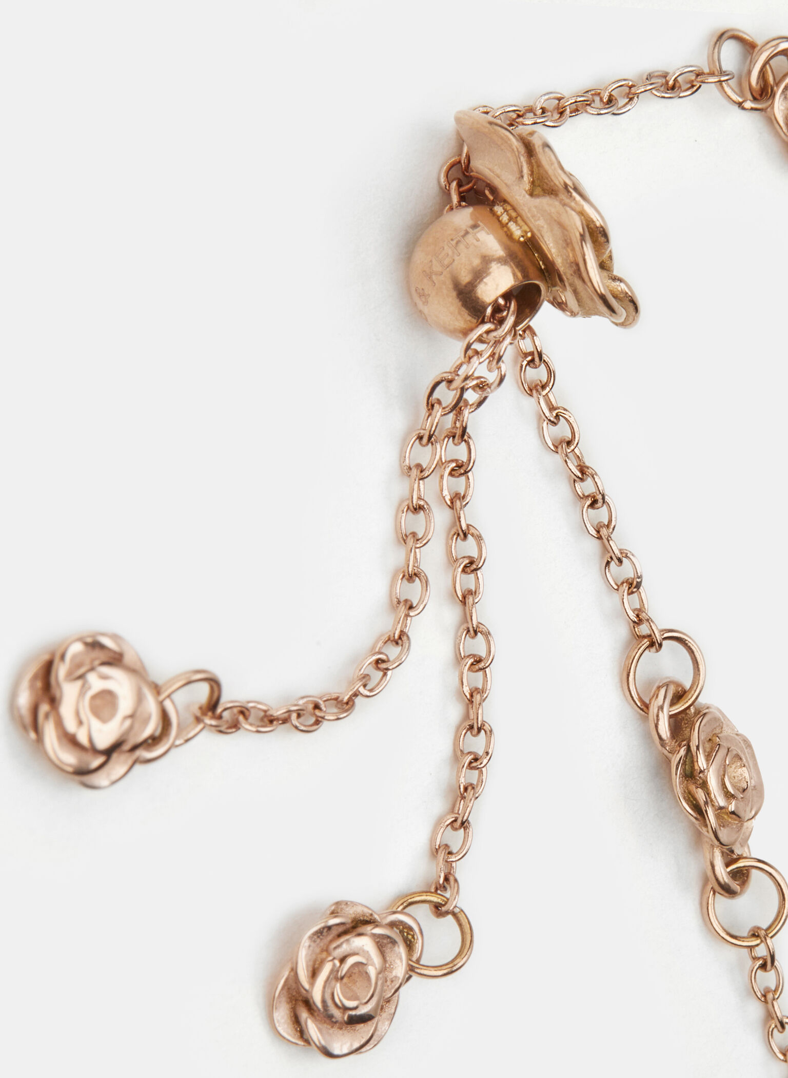Rosalind Flower-Motif Bracelet, Brushed Rose Gold, hi-res