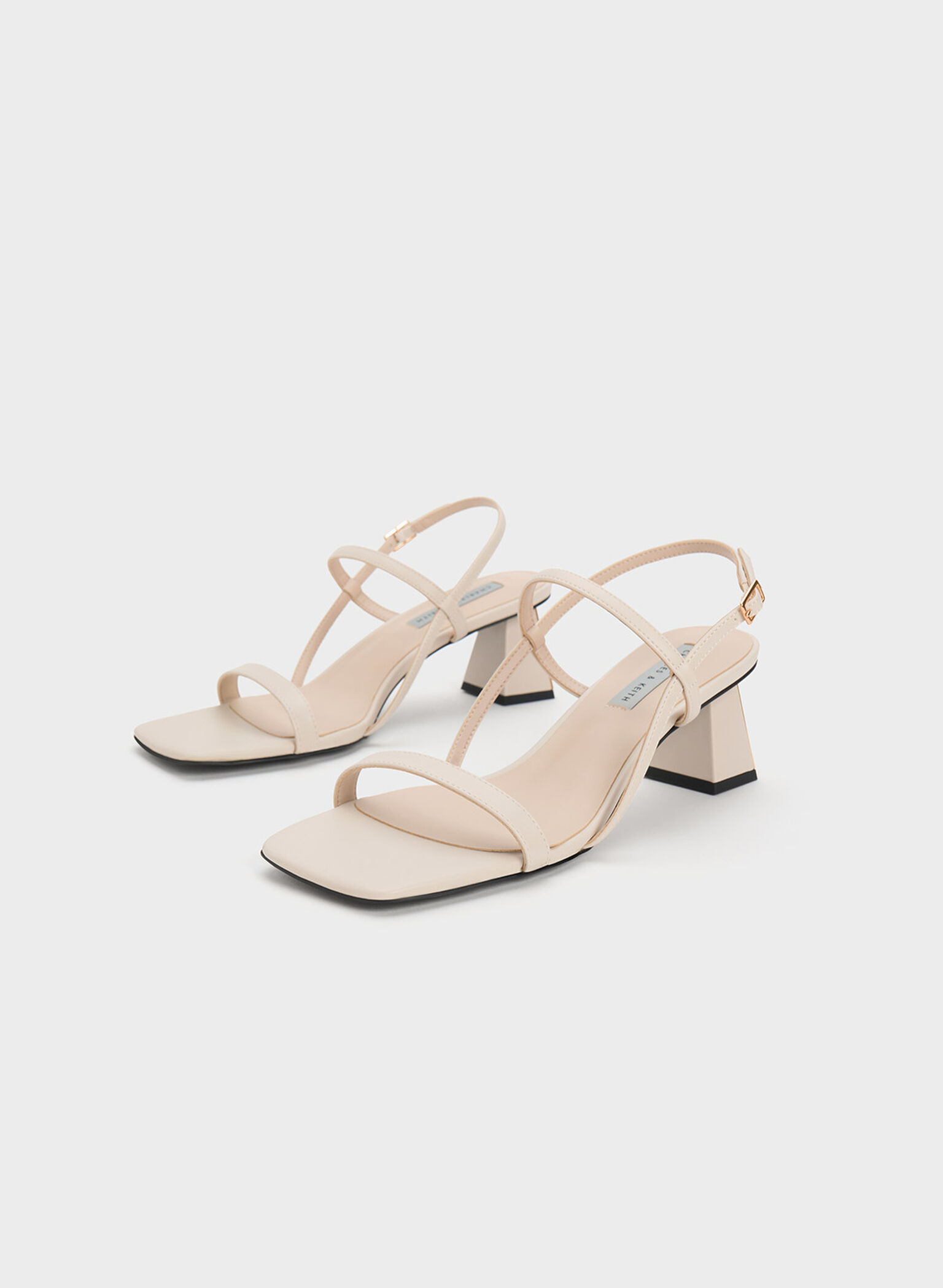 Square-Toe Strappy Sandals, Chalk, hi-res