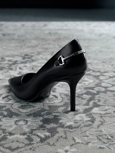 Erinna Metallic-Accent Pointed-Toe Pumps, Black Box, hi-res