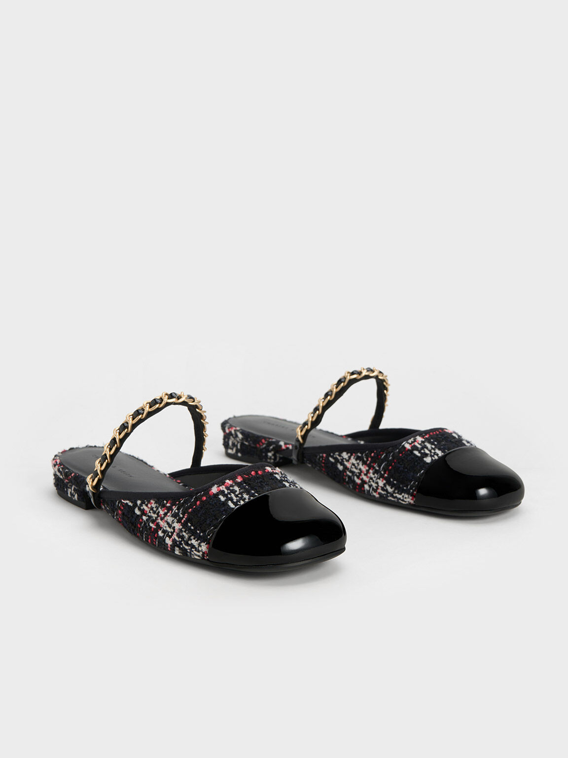 White multi online strap mules