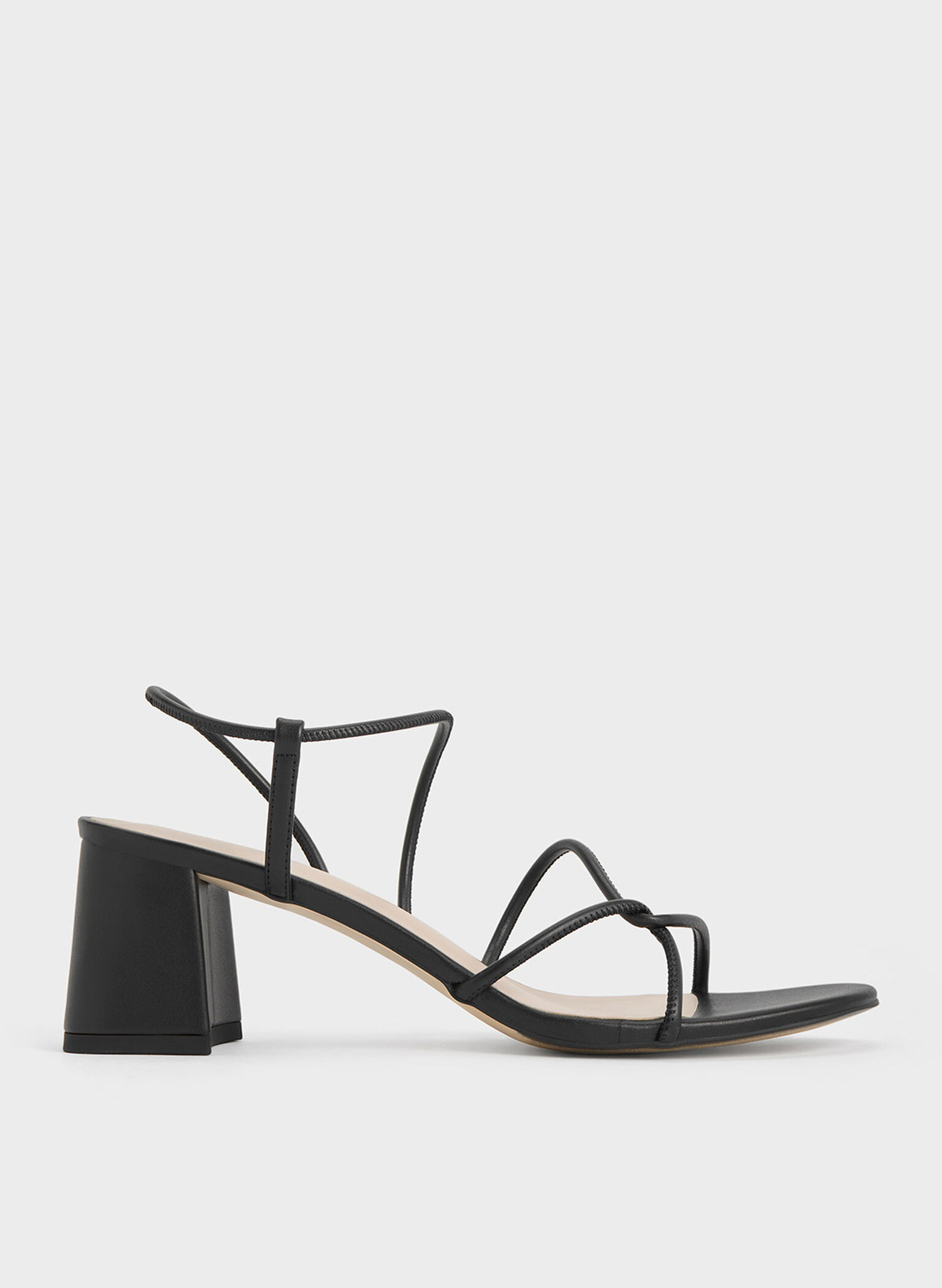 Meadow Strappy Block Heel Sandals, Black, hi-res