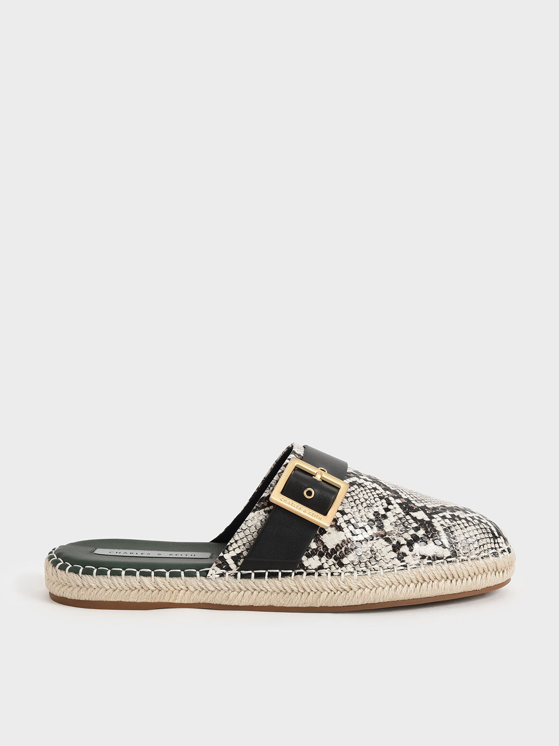 Snake print new arrivals flat mules