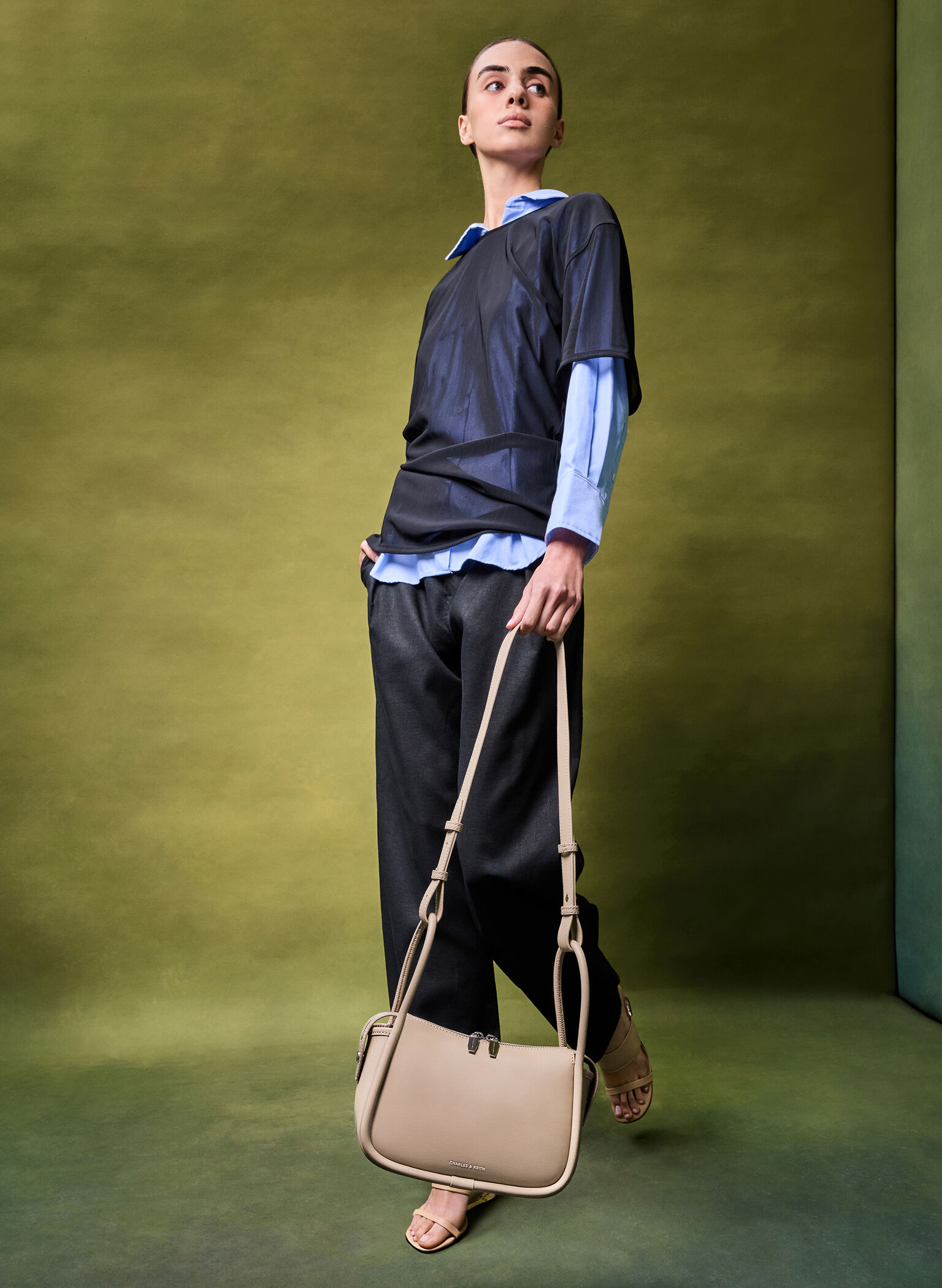 Lyla Shoulder Bag, Taupe, hi-res